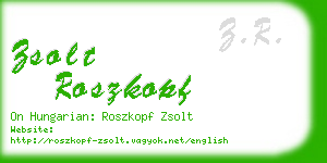 zsolt roszkopf business card